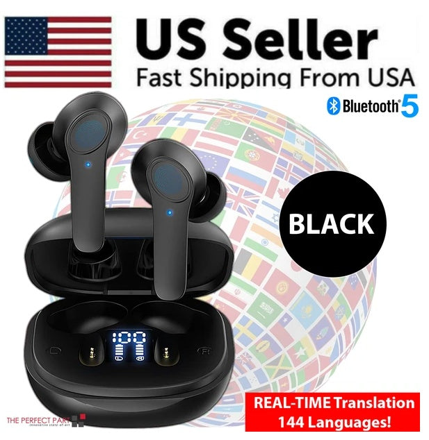 JMT-440074 Translator Earbuds with Dual Microphones for Real-Time AI Translation in 144 Languages