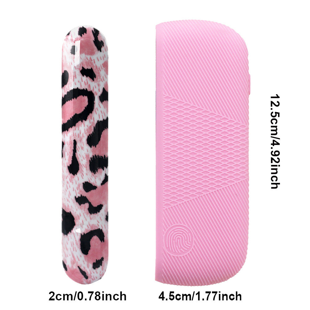 JMT-441418 Silicone Protective Charging Case with Leopard Print Side Cover for Durable Drop Resistance