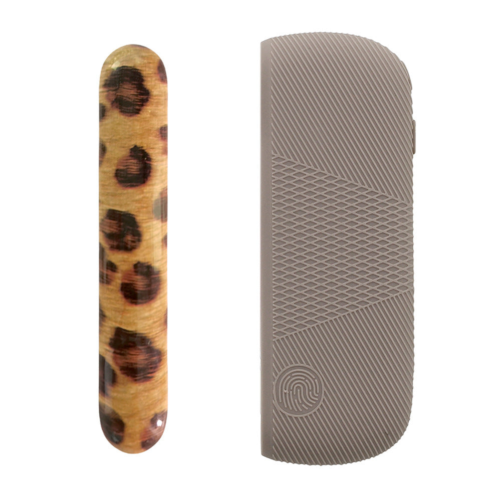 JMT-441418 Silicone Protective Charging Case with Leopard Print Side Cover for Durable Drop Resistance