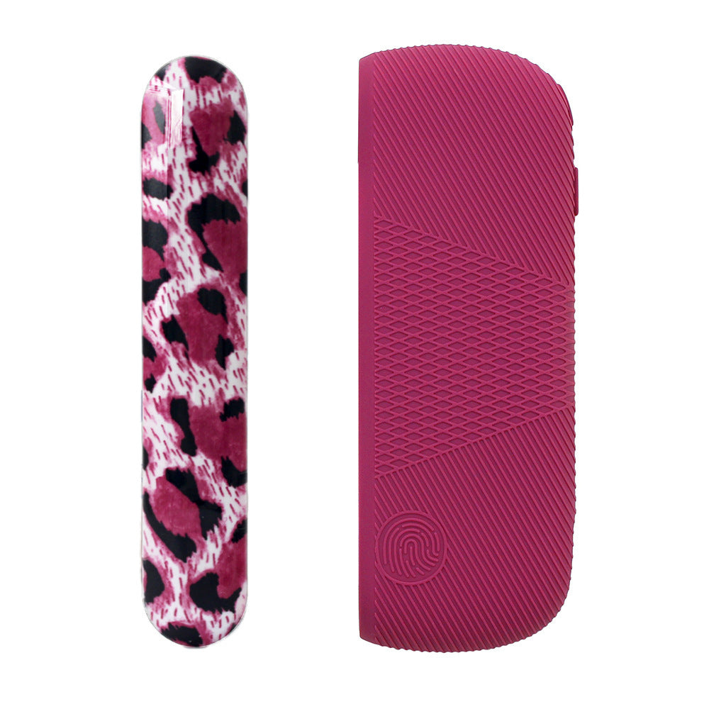 JMT-441418 Silicone Protective Charging Case with Leopard Print Side Cover for Durable Drop Resistance