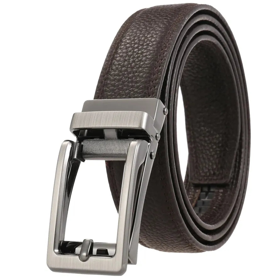 JMT-441482 Reversible Top Leather Buckle Belt with Adjustable Fit