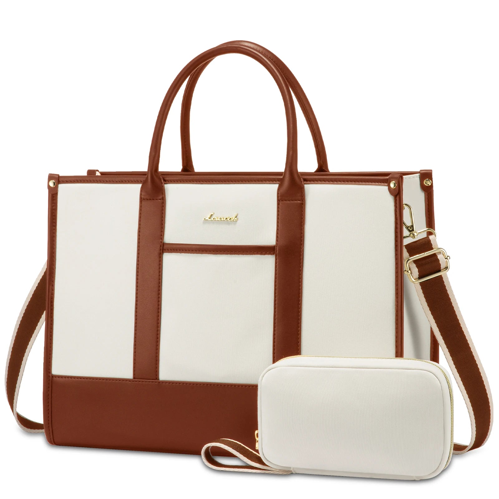 JMT-441610 Stylish Waterproof Laptop Briefcase with Handbag for 15.6-inch Computers - Versatile Work Bag Set