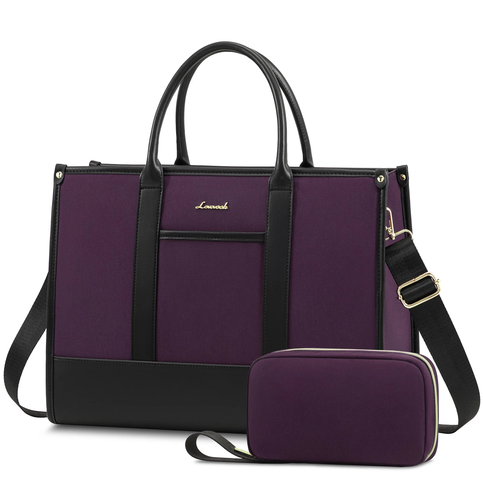 JMT-441610 Stylish Waterproof Laptop Briefcase with Handbag for 15.6-inch Computers - Versatile Work Bag Set