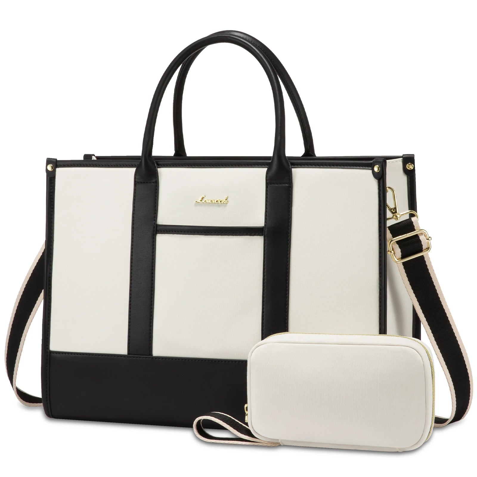 JMT-441610 Stylish Waterproof Laptop Briefcase with Handbag for 15.6-inch Computers - Versatile Work Bag Set