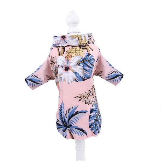 JMT-442506 Hawaiian Print Casual Shirt for Teddy Shiba Inu - Various Colors and Sizes Available
