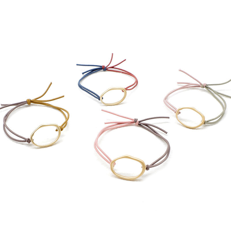 JMT-442570 Geometric Handmade Headband Hair Tie with Leather Case for Women