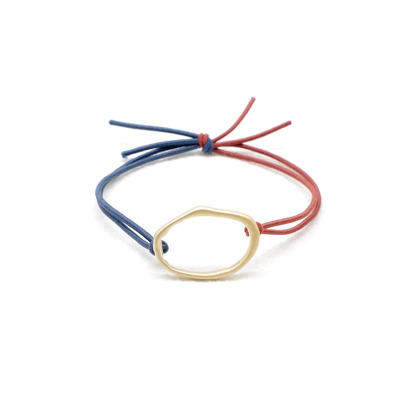 JMT-442570 Geometric Handmade Headband Hair Tie with Leather Case for Women