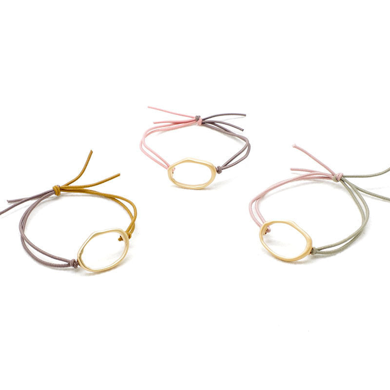 JMT-442570 Geometric Handmade Headband Hair Tie with Leather Case for Women