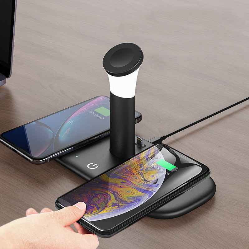 JMT-442570 Wireless Charger for iPhone & Apple Watch - Universal Compatibility, Multiple Output Options, Black/White