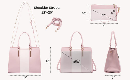 JMT-442762 15.6-Inch Laptop Tote Bag for Work and Travel - Stylish and Functional Women's Shoulder Bag