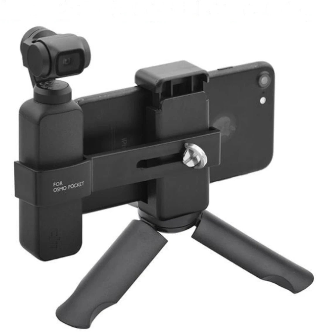 JMT-442890 Pocket Tripod for iPhone - Compact Desktop Stand with Gimbal Clip and Phone Adapter