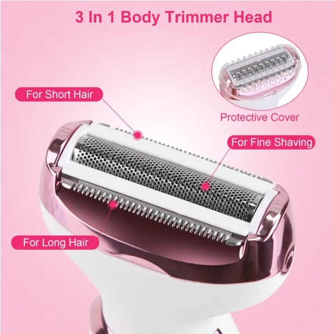 JMT-443018 4-in-1 Women's Electric Razor for Hair Removal and Grooming