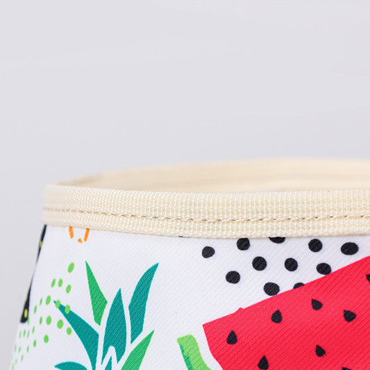 JMT-443210 Foldable Waterproof Washable Dog Food Bowl - Portable Polyester with PEVA, Easy to Clean for All Pet Sizes