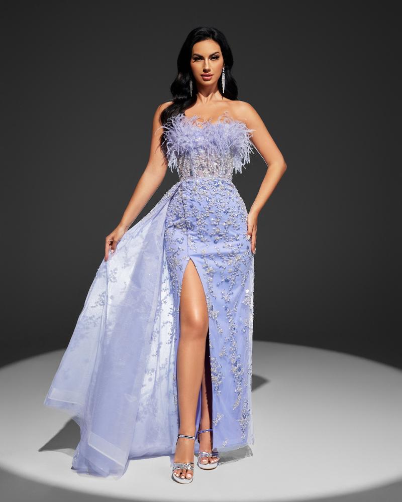 JMT-443274 Elegant Purple Evening Gown - Model SH0101 with Chic Design