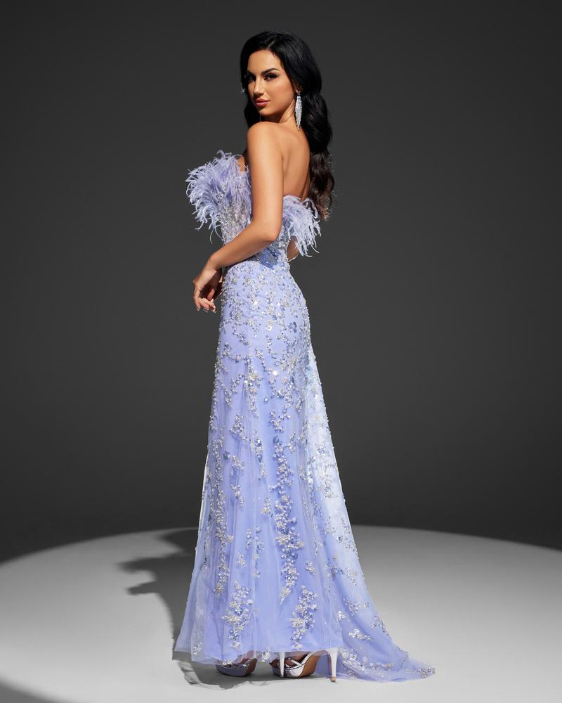 JMT-443274 Elegant Purple Evening Gown - Model SH0101 with Chic Design