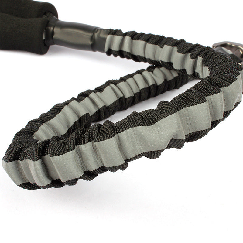 JMT-443530 High Elastic Reflective Leash for All Dog Sizes (10-60kg) - Durable Imitation Nylon Material, Available in Black and Red