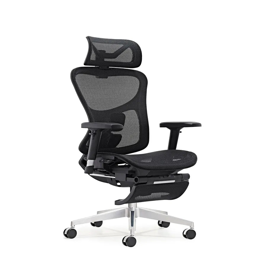 JMT-443786 Ergonomic Mesh Swivel Office Chair with Adjustable Footrest for Comfortable Workdays