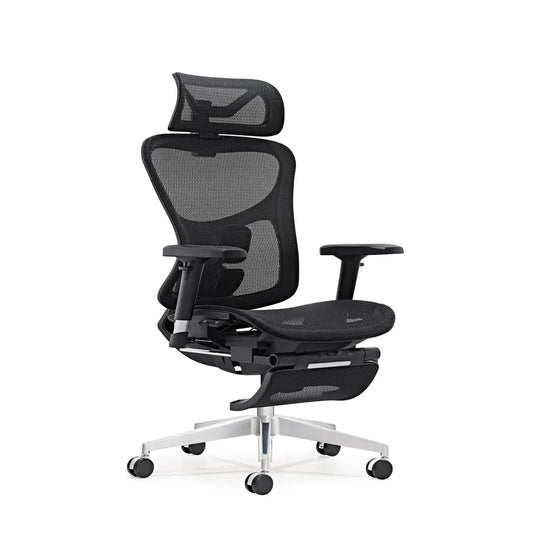 JMT-443786 Ergonomic Mesh Swivel Office Chair with Adjustable Footrest for Comfortable Workdays
