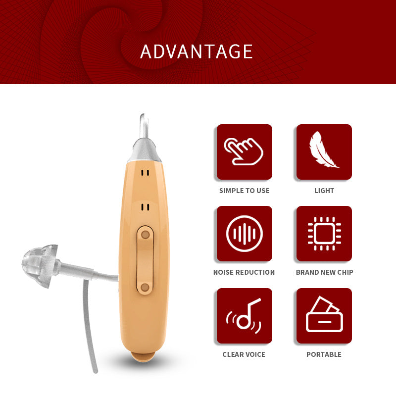 JMT-443850 Digital Wireless Hearing Aid with Noise Reduction and Bluetooth App Control, Split Design for Left or Right Ear