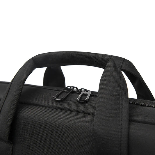 JMT-443850 Large Capacity 16 Inch Nylon Laptop Tote Bag - Portable Black Case for Computers