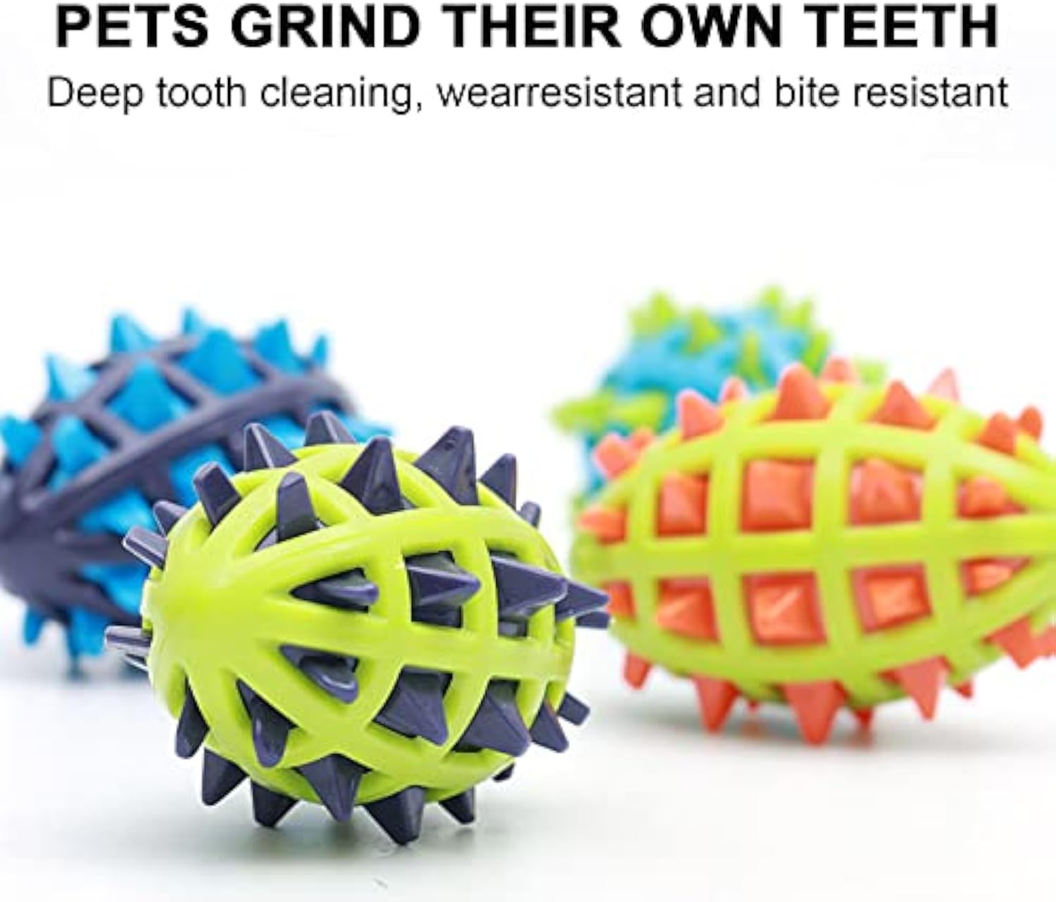 JMT-444170 Durable Interactive Dog Teether Ball for Aggressive Chewers - Promotes Dental Health and Relieves Anxiety