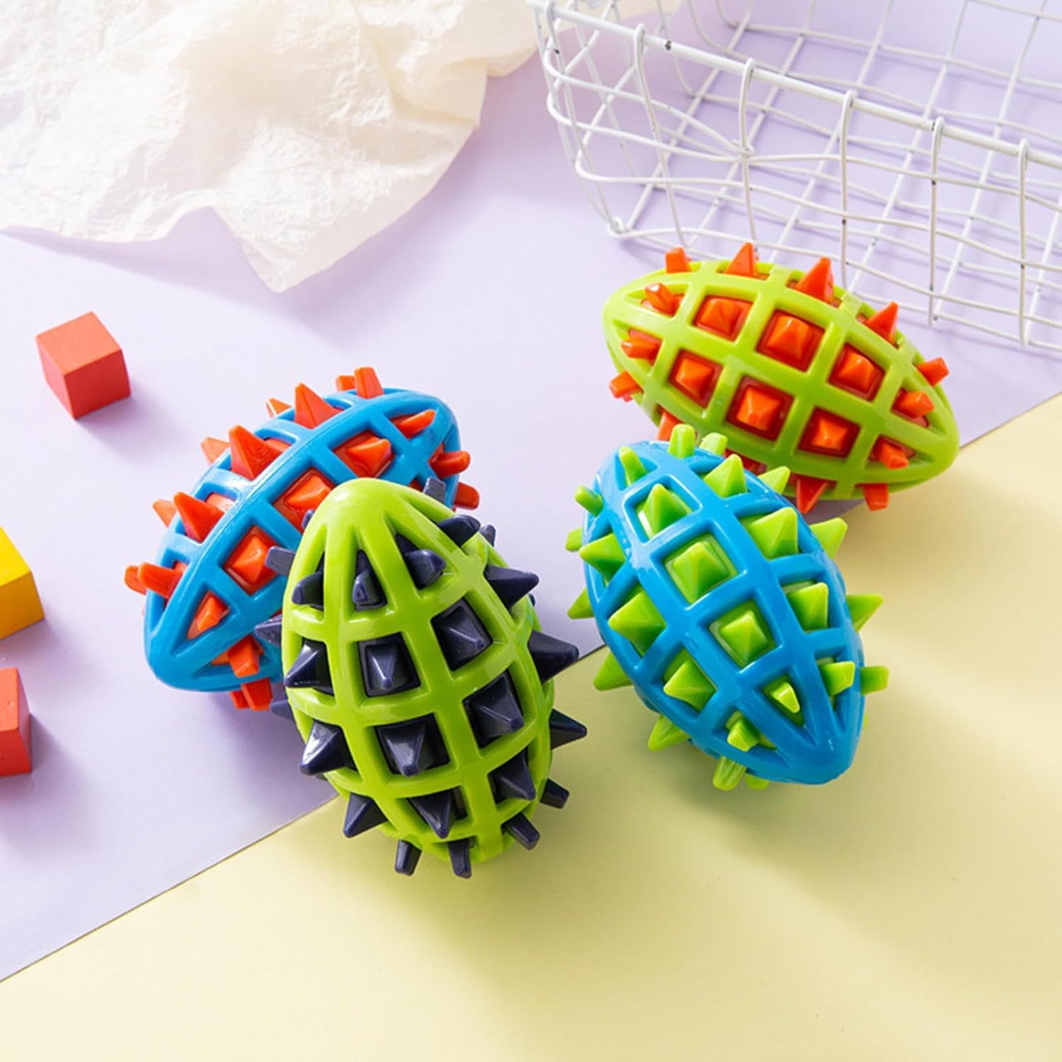 JMT-444170 Durable Interactive Dog Teether Ball for Aggressive Chewers - Promotes Dental Health and Relieves Anxiety