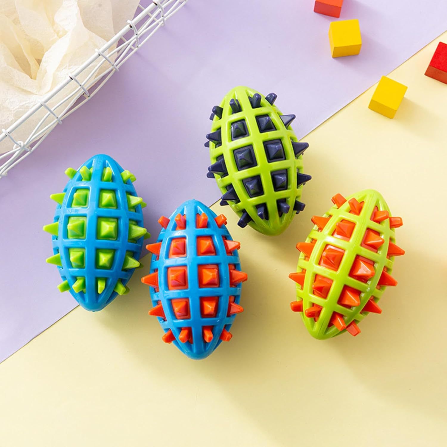 JMT-444170 Durable Interactive Dog Teether Ball for Aggressive Chewers - Promotes Dental Health and Relieves Anxiety