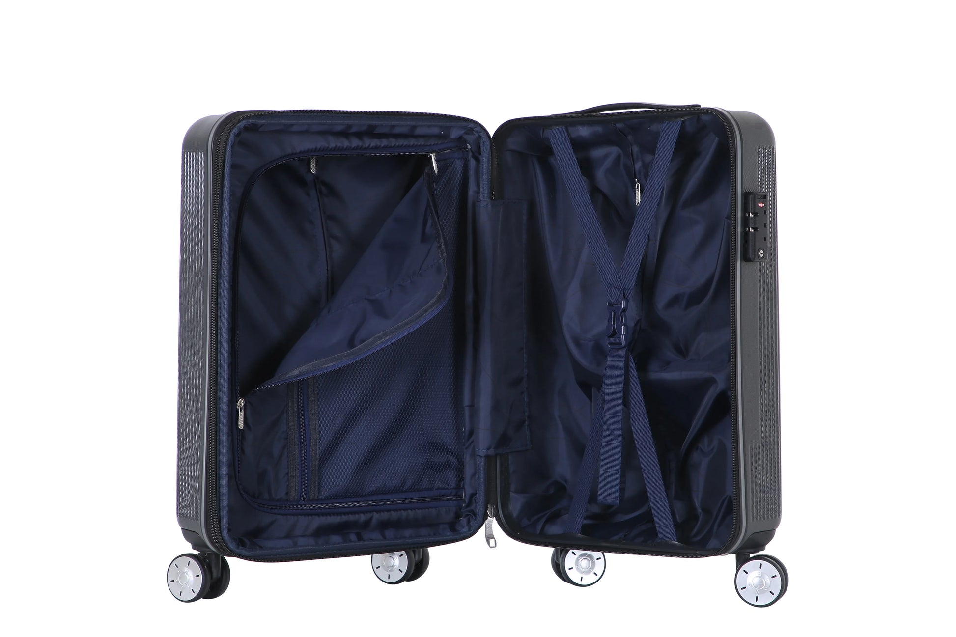 JMT-444234 Hard Shell Luggage Set with 360-Degree Trolley - 20/24/28 Inch Travel Suitcases