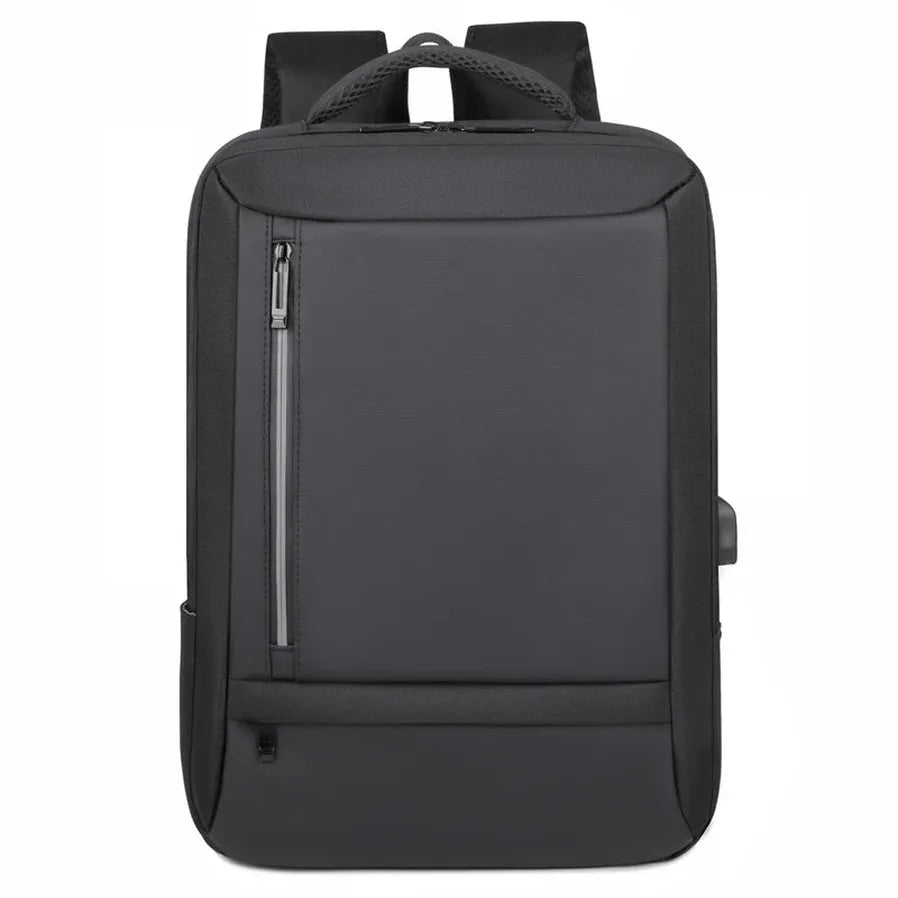 JMT-444362 Waterproof Unisex Outdoor Nylon-Lined Laptop Backpack with USB Charging Port and Soft Close Closure