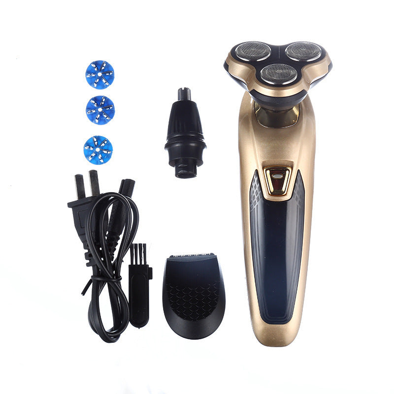 JMT-444426 Three-Head Floating Electric Shaver with Pop-Up Trimmer and Body Wash Feature