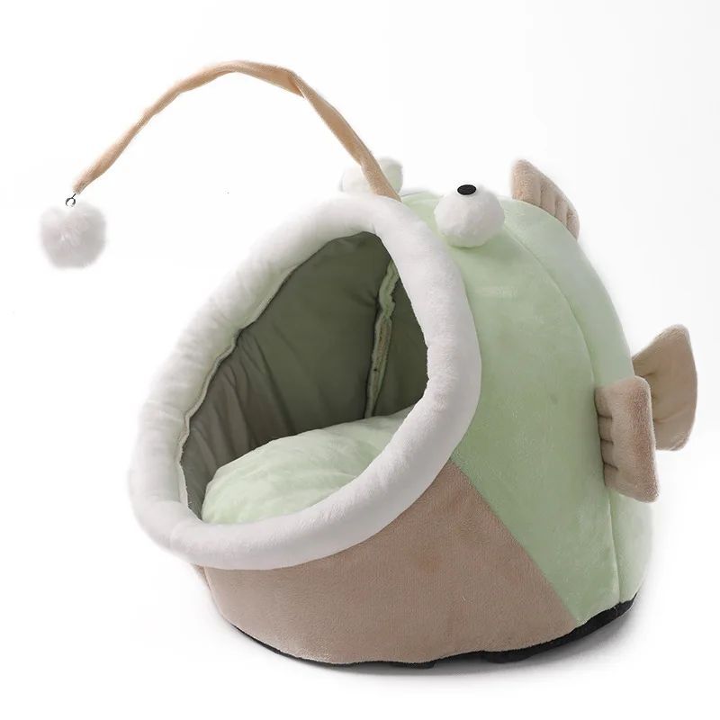 JMT-444490 Cozy Multifunctional Cat Nest with Deerskin Velvet for Small Dogs and Multiple Cats