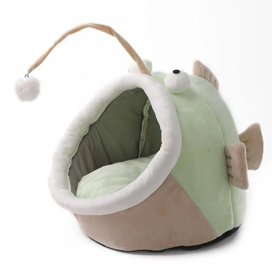 JMT-444490 Cozy Multifunctional Cat Nest with Deerskin Velvet for Small Dogs and Multiple Cats