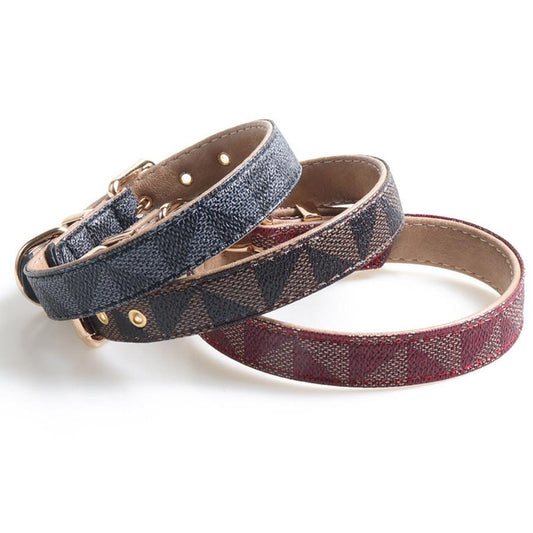 JMT-445002 Exquisite PU Leather Dog Collar in Various Colors and Sizes