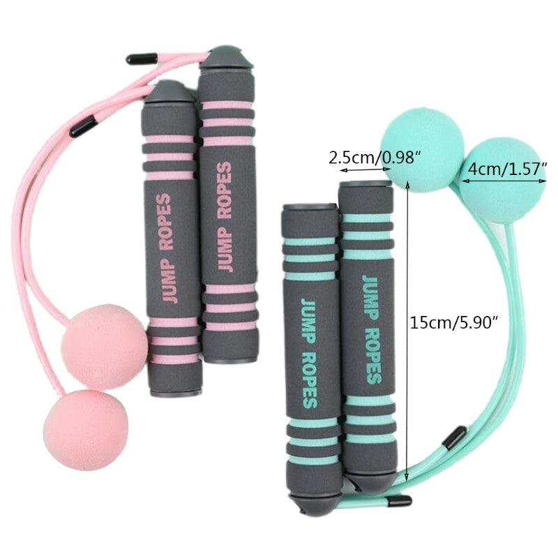 JMT-445258 Cordless Stainless Steel Double-Bearing Skipping Rope with EVA Sponge Ball Handle