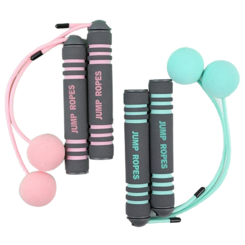 JMT-445258 Cordless Stainless Steel Double-Bearing Skipping Rope with EVA Sponge Ball Handle