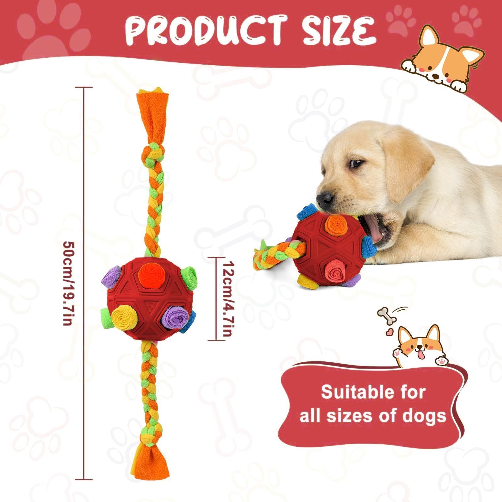JMT-445322 Interactive Pet Sniffing Ball Puzzle - Durable IQ Training Toy for Dogs, 285g