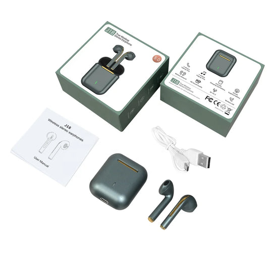JMT-445514 Mini Bluetooth Wireless Earphones J18 TWS with Quality Sound and Compact Design