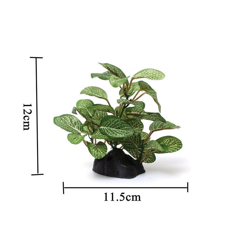 JMT-445514 Simulation Plant for Decorative Fish Tanks – Eco-Friendly Plastic Grass and Wood Design