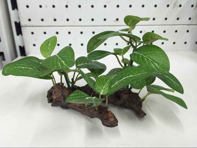 JMT-445514 Simulation Plant for Decorative Fish Tanks – Eco-Friendly Plastic Grass and Wood Design