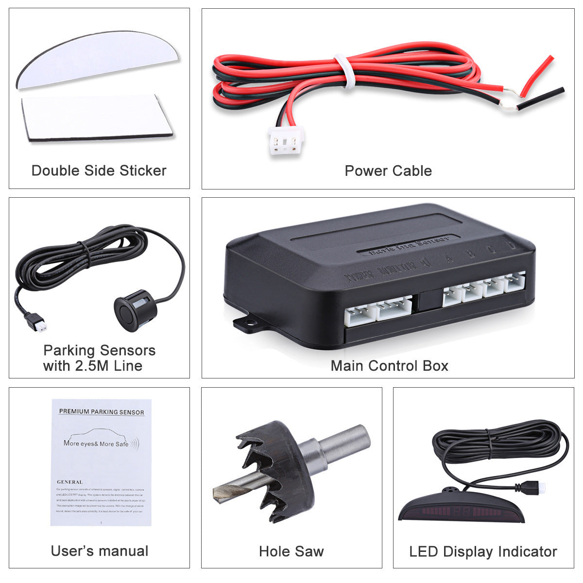 JMT-445514 Ultrasonic Obstacle Detection System with LED Distance Indicator and Alarm