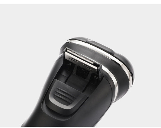 JMT-445578 Three-Head Electric Beard Trimmer with Dual Power Supply and Waterproof Design