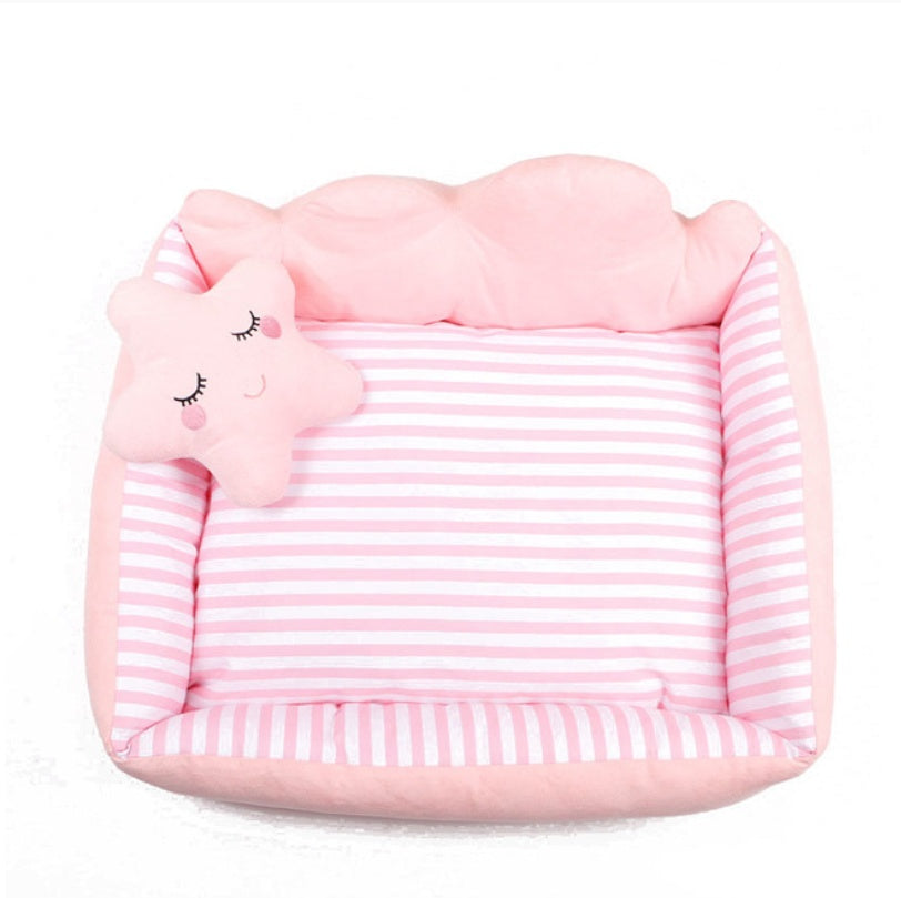 JMT-445642 Cloud Square Nest – Disassemblable Canvas and Cotton Pet Bed, Hand & Machine Washable, Multiple Sizes Available