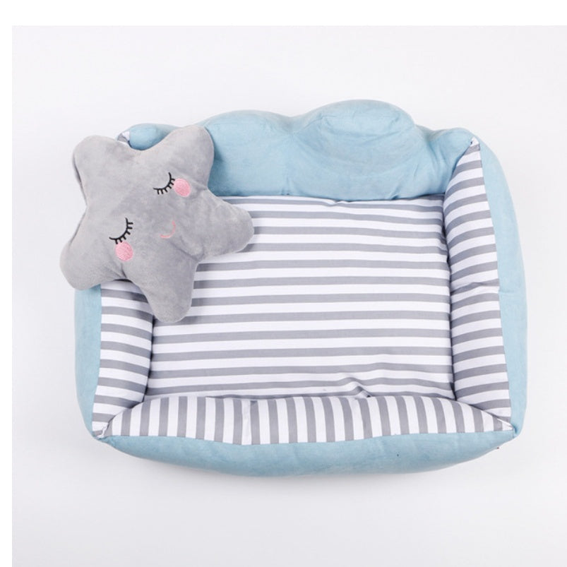 JMT-445642 Cloud Square Nest – Disassemblable Canvas and Cotton Pet Bed, Hand & Machine Washable, Multiple Sizes Available