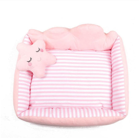 JMT-445642 Cloud Square Nest – Disassemblable Canvas and Cotton Pet Bed, Hand & Machine Washable, Multiple Sizes Available
