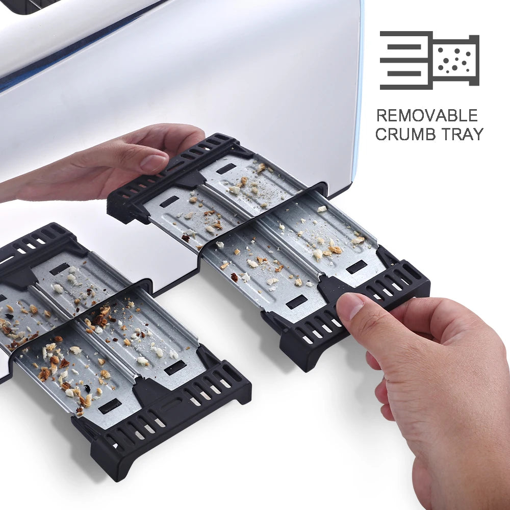 JMT-446154 Stainless Steel Electric Toaster for 4 Slices - Versatile Bread Toasting Solution