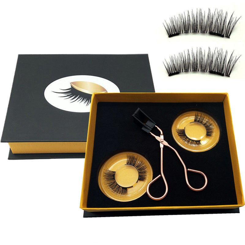 JMT-446602 Magnetic False Eyelash Set with Tweezers - No Glue Needed, Natural and Thick Options