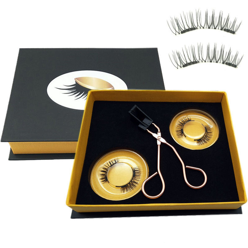 JMT-446602 Magnetic False Eyelash Set with Tweezers - No Glue Needed, Natural and Thick Options