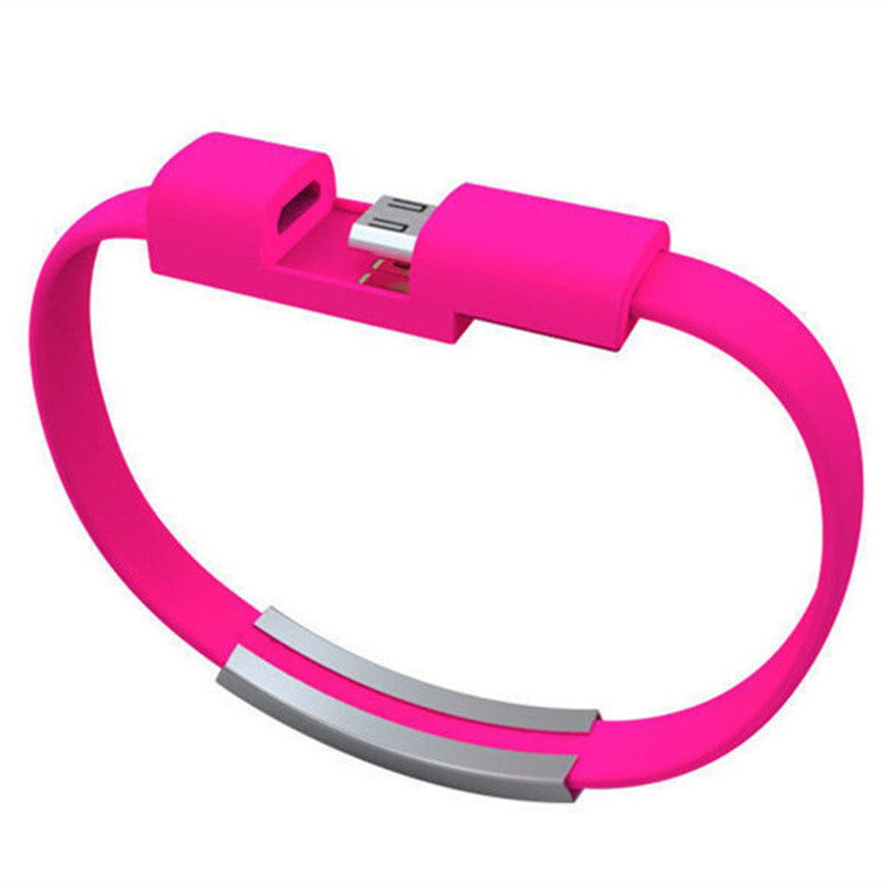 JMT-446602 Silicone USB Charging Short Cable Bracelet - Convenient and Stylish Connectivity