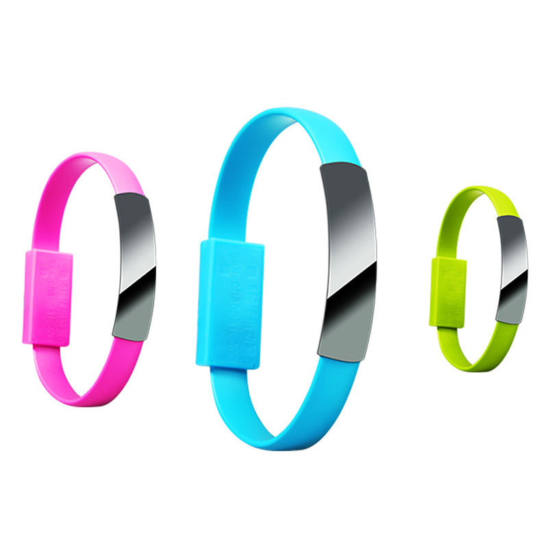 JMT-446602 Silicone USB Charging Short Cable Bracelet - Convenient and Stylish Connectivity