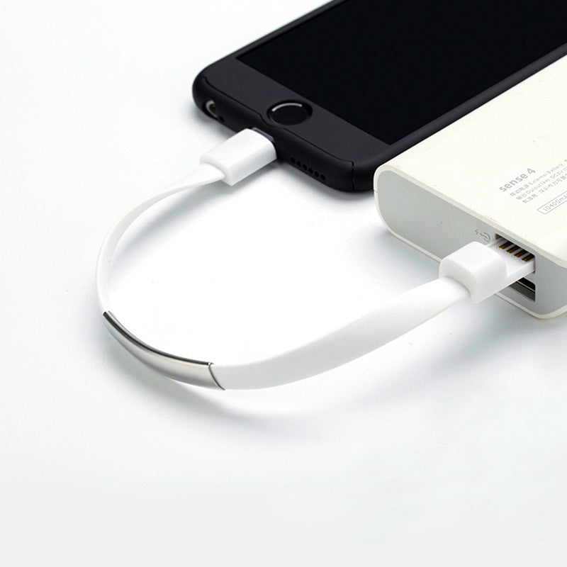 JMT-446602 Silicone USB Charging Short Cable Bracelet - Convenient and Stylish Connectivity